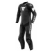 Dainese Tosa Leather 1Pc Suit Perf. Black/Black/White Jednodielna moto kombinéza