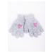 Yoclub Kids's Girls' Five-Finger Gloves RED-0012G-AA5A-012