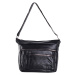 Black women's shoulder bag with pockets