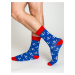 Dark blue men's socks with patterns