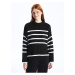 LC Waikiki Crew Neck Striped Long Sleeve Women's Knitwear Sweater