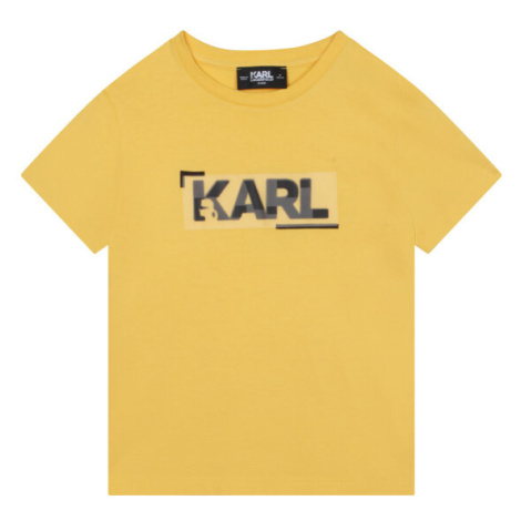 KARL LAGERFELD Tričko Z25397 S Žltá Regular Fit