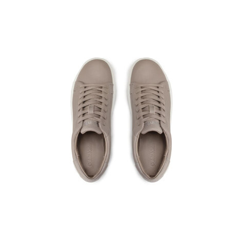 Calvin Klein Sneakersy Low Top Lace Up Lth HM0HM00742 Sivá