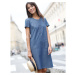 Blancheporte Džínsové rovné šaty, eco-friendly denim