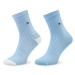 Tommy Hilfiger Súprava 2 párov vysokých dámskych ponožiek 701222646 Modrá