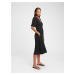 Šaty three-quarter sleeve midi dress Čierna