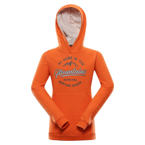 Kids hoodie ALPINE PRO MODALO spicy orange variant pd
