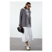 Trendyol Gray Hooded Sweatshirt Detailed Woven Jacket