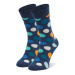 Happy Socks Ponožky Vysoké Unisex BD01-605 Tmavomodrá