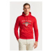 MIKINA GANT D1. BANNER SHIELD HOODIE RUBY RED