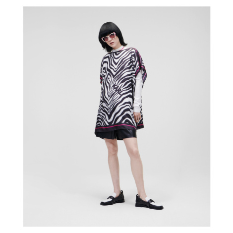 Blúzka Karl Lagerfeld Zebra Silk Scarf Tunic