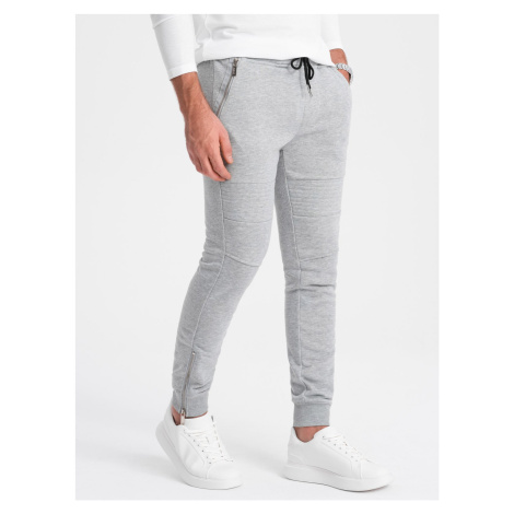 Ombre Men's jogger sweatpants - grey melange