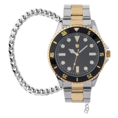 AURIOL® Pánske náramkové hodinky s náramkom (strieborný/zlatý náramok)