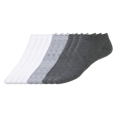 LIVERGY® Pánske ponožky, 10 párov (sivá/biela)