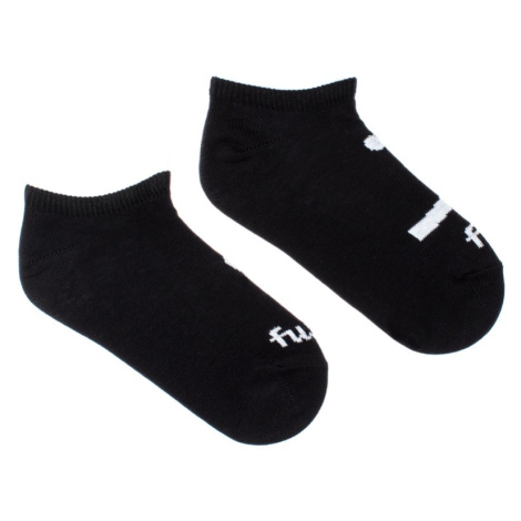 Detské členkové ponožky Smajlík čierne Fusakle