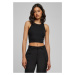 Women's Cropped Rib Top Black