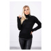 Black sweater with high neckline