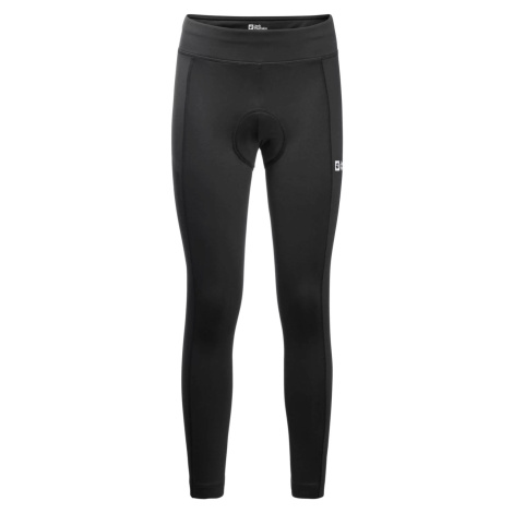 Čierne dámske cyklistické legíny Jack Wolfskin Morobbia Tights W 1507661-6000