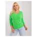 Light green cotton blouse of larger size