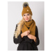 RUE PARIS Set of dark yellow winter hat and scarf