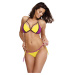 ŽLTO-FIALOVÉ BIKINY LARA BANANA-VERY FUCHSIA M-511 (1)