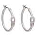 Coach Náušnice Signature Hoop Earrings 37408160RHO030 Strieborná