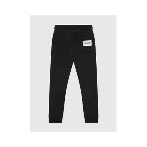 Calvin Klein Jeans Teplákové nohavice Institutional IB0IB00954 Čierna Regular Fit