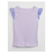 Svetlo fialové dievčenské tričko s madeirou GAP
