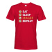 Pánské tričko - Eat sleep league repeat - tričko pre fanúšikov hry