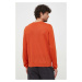 Vlnený sveter BOSS pánsky,oranžová farba,tenký,50468239