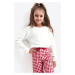 Dievčenské pyžamo Sensis Perfect - bavlna Ecru