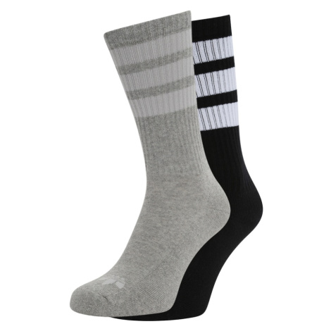 ADIDAS ORIGINALS Ponožky '3-Stripes Crew '  sivá melírovaná / čierna / biela