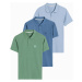 Ombre Set of men's pique knit polo shirts 3-pack