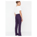 Elegantné nohavice pre ženy Trendyol - fialová