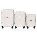 BIELA SADA CESTOVNÝCH KUFROV SPARROW PP06-3, SET OF 3 WINGS POLIPROPYLEN SUITCASES L,M,S WHITE