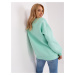 Mintová oversize mikina BABE -EM-BL-617-11.32-mint