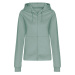 Just Hoods Dámska mikina na zips JH050F Dusty Green