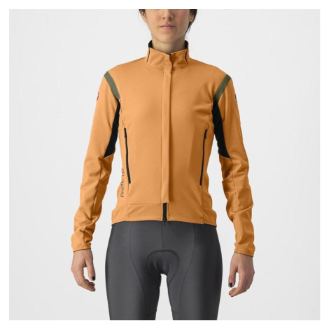 CASTELLI Cyklistická zateplená bunda - PERFETTO ROS 2 W - oranžová