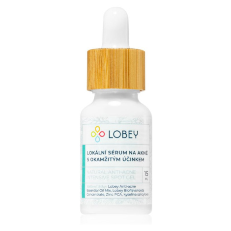 Lobey Skin Care Lokální sérum na akné s okamžitým účinkem lokálna starostlivosť proti akné