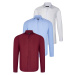 TRIPLE SET G726 DEWBERRY SHIRT-WHITE-BLUE-BURGUNDY