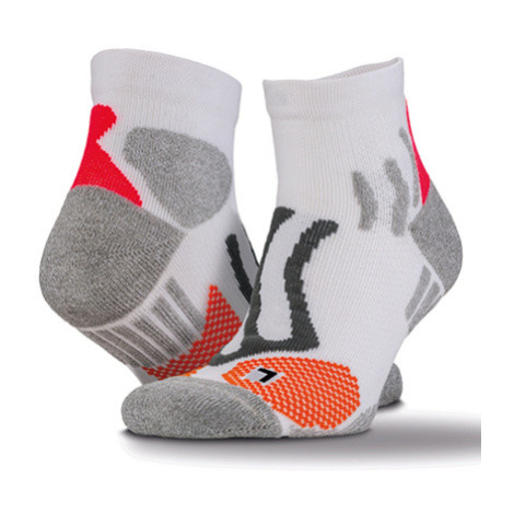 Spiro Unisex kompresné športové ponožky RT294 White