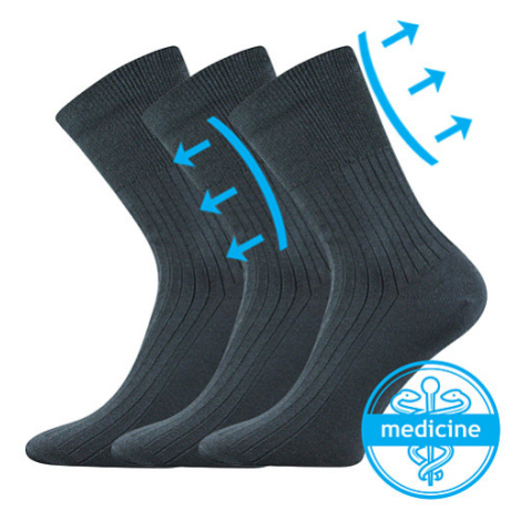 Ponožky BOMA Healthy dark grey 3 páry 102162