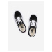Bielo-čierne chlapčenské semišové topánky VANS Old Skool Platfor