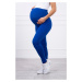 Cotton maternity pants mauve-blue