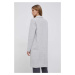 Vlnený kabát Calvin Klein šedá farba, prechodný