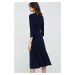 Šaty Lauren Ralph Lauren tmavomodrá farba,mini,áčkový strih,250769904