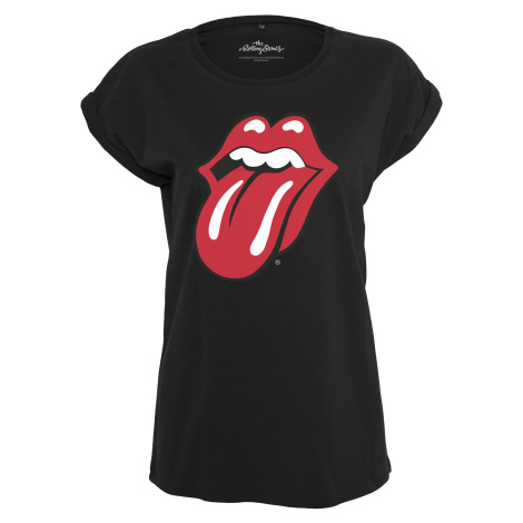 The Rolling Stones tričko MERCHCODE tričko Ladies Rolling Stones Tongue Tee black Čierna