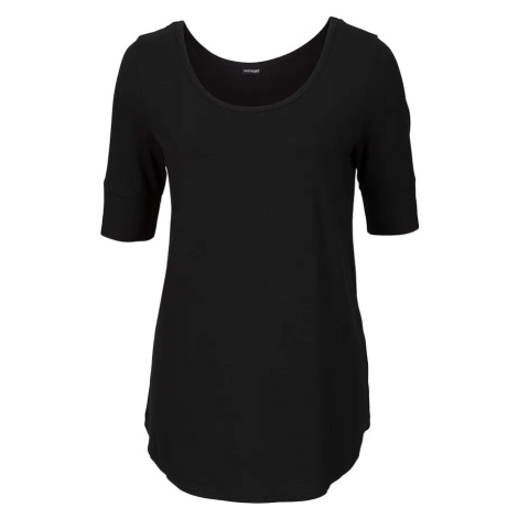 Tričko s okrúhlym výstrihom, z jemnej viskózy bonprix