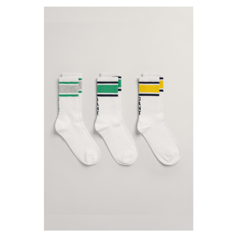 PONOŽKY GANT SPORT SOCKS 3-PACK WHITE