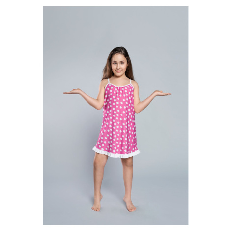 Alka shirt for girls with narrow straps - pink print Italian Fashion